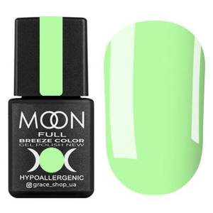 Гель-лак для нігтів Moon Full Breeze Color №435 яскравий салатовий, 8 мл