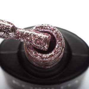 Гель-лак для нігтів Komilfo Liquid Glam Gel LGG006 рожеві блискітки, 8 мл