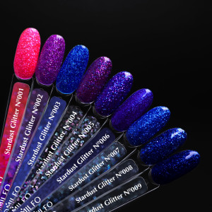 Гель-лак для нігтів Komilfo Stardust Glitter №SG003 насичений синій з блискітками, 8 мл 