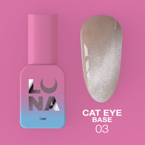 Камуфлююча база LunaMoon Cat Eye Base №3 з ефектом котяче око, 13 мл 