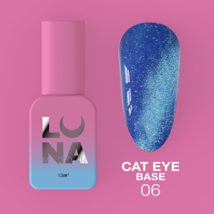Камуфлююча база LunaMoon Cat Eye Base №6 з ефектом котяче око, 13 мл 