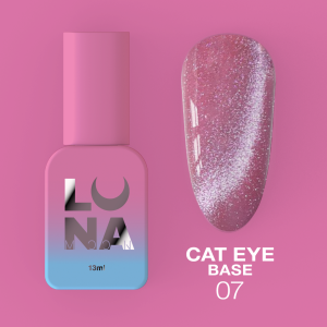 Камуфлююча база LunaMoon Cat Eye Base №7 з ефектом котяче око, 13 мл 