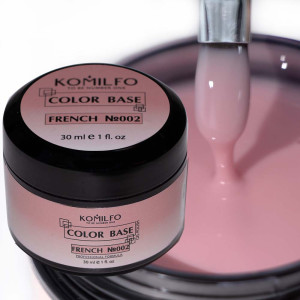 База для нігтів Komilfo Color Base French 002 рожево-кремовий, 30 мл