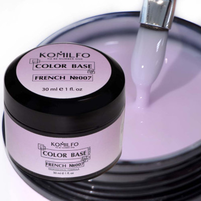 База для нігтів Komilfo Color Base French 007 молочно-рожевий, 30 мл