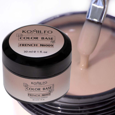 База для нігтів Komilfo Color Base French 009 світло-бежевий, 30 мл