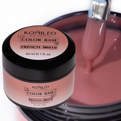 База для нігтів Komilfo Color Base French 010 пастельний-кораловий, 30 мл