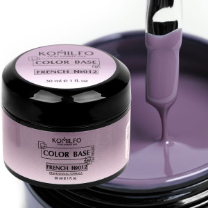 База для нігтів Komilfo Color Base French 012 темний бежево-ліловий, 30 мл