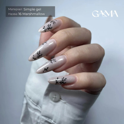 Моделюючий гель маршмелоу Ga&Ma Simple Gel 016 Marshmallow, 15 мл