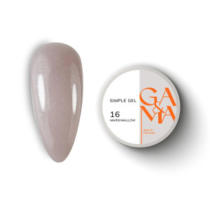 Моделюючий гель маршмелоу Ga&Ma Simple Gel 016 Marshmallow, 15 мл 