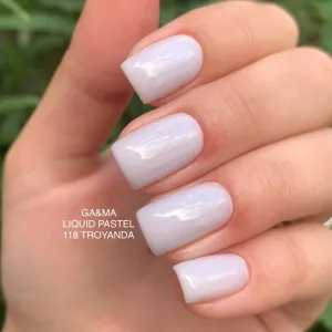 Гель-лак для нігтів троянда Ga&Ma Liquid pastel 118 Troyanda, 10 мл