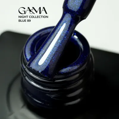 Гель-лак для нігтів блу Ga&Ma Night collection 089 Blue, 10 мл