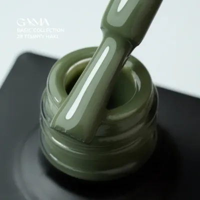 Гель-лак для нігтів темний хакі Ga&Ma Basic collection 028 temnyy haki, 10 мл