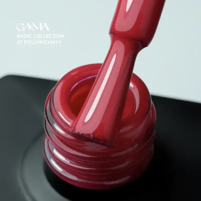 Гель-лак для нігтів полуничний Ga&Ma Basic collection 047 Polunychnyy, 10 мл