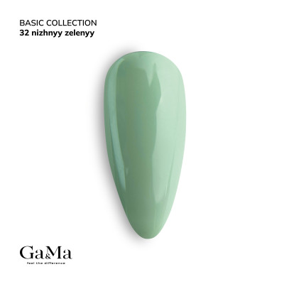 Гель-лак для нігтів ніжний зелений Ga&Ma Basic collection 032 nizhnyy zelenyy, 10 мл