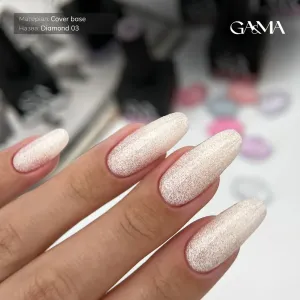 Камуфлююча база для нігтів даймонд Ga&Ma Cover base Diamond 003, 15 мл