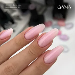 Камуфлююча база даймонд Cover base Ga&Ma Diamond 002 ніжно-рожева, 15 мл