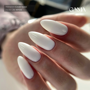Камуфлююча база для нігтів Ga&Ma Cover base 024 white, 15 мл