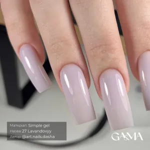 Моделюючий гель лавандовий Ga&Ma Simple gel 027 Lavandovyy, 15 мл