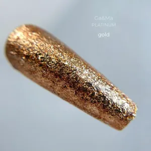 Рідка фольга для дизайну нігтів Ga&Ma Platinum Gold золото, 5 грам