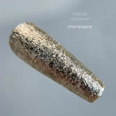 Рідка фольга для дизайну нігтів Ga&Ma Platinum Champagne шампань, 5 грам