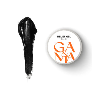 Рельєф гель чорний Ga&Ma Relief Gel Black, 5 грам