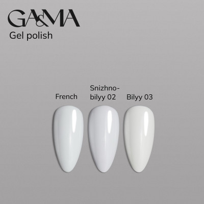 Гель-лак для нігтів френч Ga&Ma Basic collection French, 10 мл