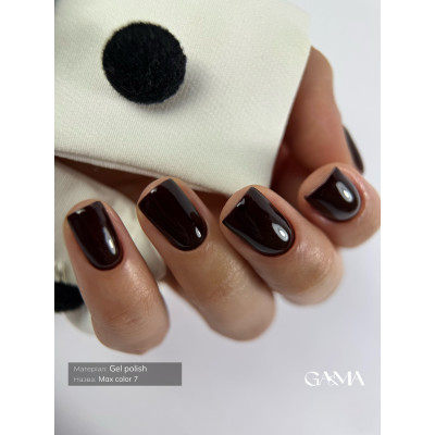 Гель-лак Max Color Ga&Ma Макс Колор 007 Black Brown, 10 мл