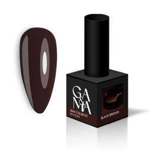 Гель-лак Max Color Ga&Ma Макс Колор 007 Black Brown, 10 мл 