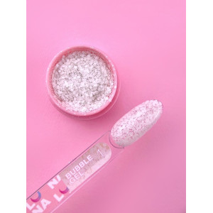 Гель-блискітки для дизайну нігтів LunaMoon Bubble Gel №1, 5 мл 