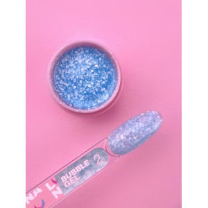 Гель-блискітки для дизайну нігтів LunaMoon Bubble Gel №2, 5 мл 
