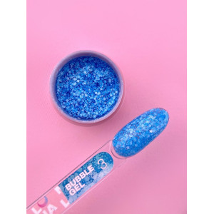Гель-блискітки для дизайну нігтів LunaMoon Bubble Gel №3, 5 мл 