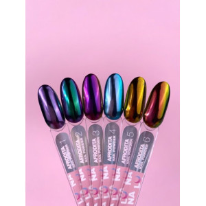Комплект втирок для нігтів Luna Moon Afrodita Nail Powder Set, 6 штук 