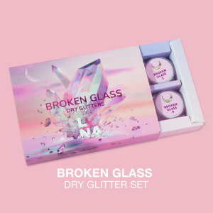 Комплект сухих блискіток для нігтів LunaMoon Broken Glass, 6 штук 
