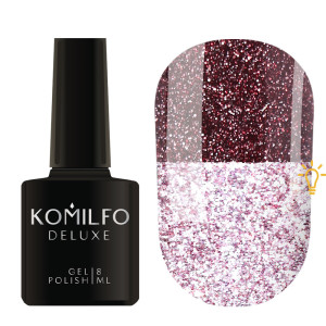 Світловідбиваючий гель-лак для нігтів Komilfo Luminous Collection L009 винний, 8 мл 