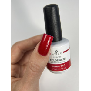 Камуфлююча база для нігтів Atica Color Base Cherry Red, 15 мл