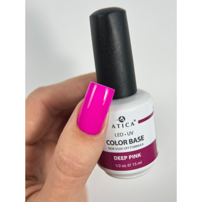 Камуфлююча база для нігтів Atica Color Base Deep Pink, 15 мл