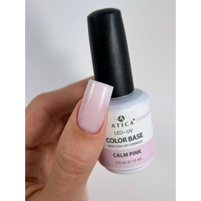 Камуфлююча база для нігтів Atica Color Base Calm Pink, 15мл