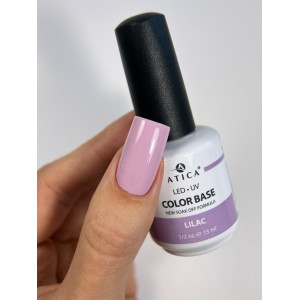 Камуфлююча база для нігтів Atica Color Base Lilac ,15 мл