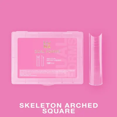 Верхні форми для нарощування LunaMoon Skeleton of Arched Square, 120 шт
