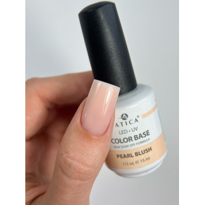 Камуфлююча база для нігтів Atica Color Base Pearl Blush, 15 мл