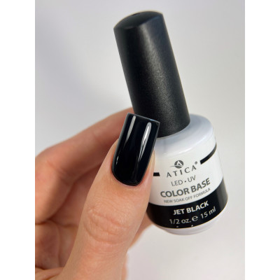 Камуфлююча база для нігтів Atica Color Base Jet Black, 15 мл