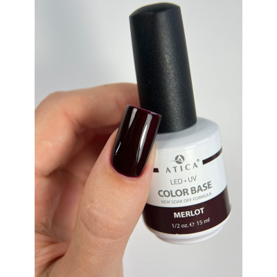 Камуфлююча база для нігтів Atica Color Base Merlot, 15 мл
