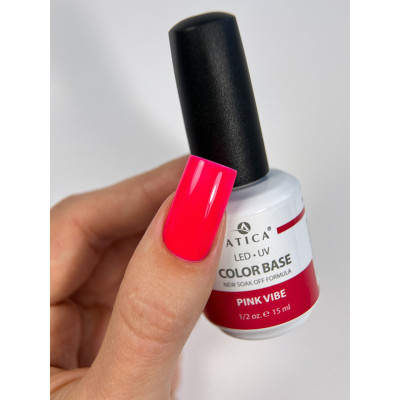 Камуфлююча база для нігтів Atica Color Base Pink Vibe, 15 мл