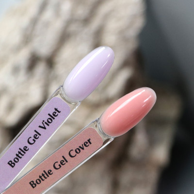 Рідкий гель для нігтів з пензликом Komilfo Bottle Gel Violet, 15 мл