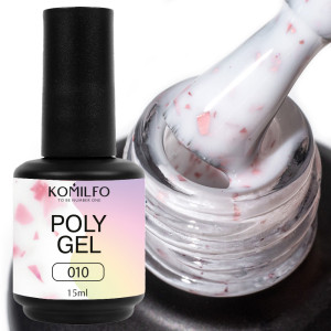 Полігель для нігтів Komilfo PolyGel 010 з поталлю, 15 мл
