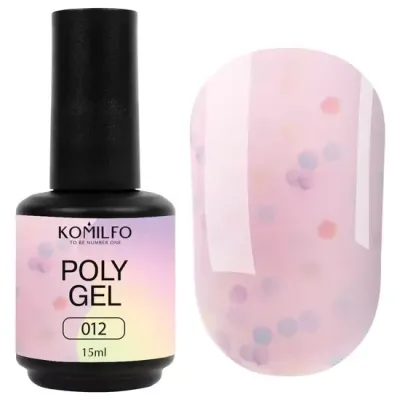 Полігель для нігтів Komilfo PolyGel 012 з поталлю, 15 мл