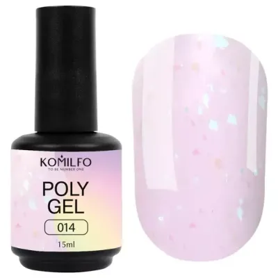 Полігель для нігтів Komilfo PolyGel 014 з поталлю, 15 мл