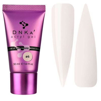 Акригель Dnka Acryl Gel №06 Creamy світло-бежевий у тюбику, 30 мл