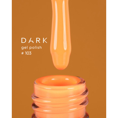 Гель-лак для нігтів Dark gel polish new collection 103 Помаранчевий Без TРO, 10 мл