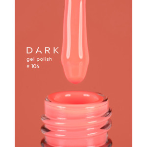 Гель-лак для нігтів Dark gel polish new collection 104 Персиковий Без TРO, 10 мл
